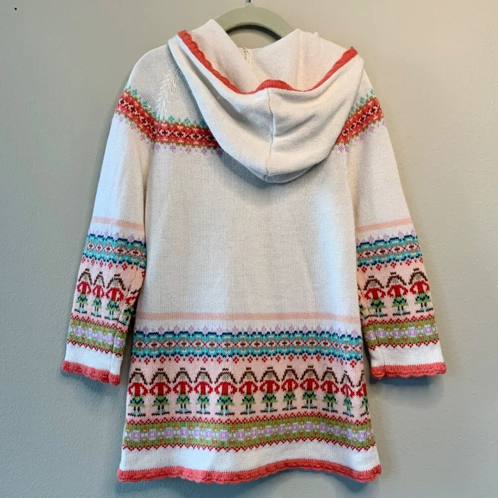 BABY GAP Nutcracker Sweater Dress Girls 5 5T Fair Isle Holiday Soft Angora Blend - Picture 2 of 7